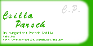 csilla parsch business card